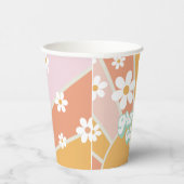 Retro Sunshine Groovy One Daisy Birthday Paper Cup Pappbecher (Rechts)