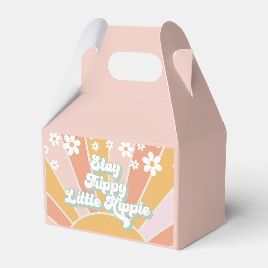 Retro Sunshine Hippie daisy boho vielen Dank Geschenkschachtel (Vorderseite)