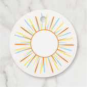 Retro Sunshine kommt hier mit der Son Baby Dusche Geschenkanhänger (Rückseite)