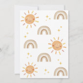 Retro Sunshine One in der Sonne Einladung zum Gebu (Rückseite)