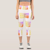 Retro Sunshine Patterns – Bold Colorful  Capri Leggings (Vorderseite)