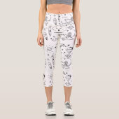 Retro Sunshine Patterns – Bold Colorful  Capri Leggings (Vorderseite)