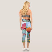 Retro Sunshine Patterns – Bold Colorful  Capri Leggings (Rückseite)
