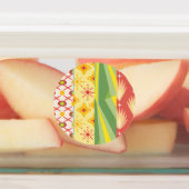 Retro Sunshine Patterns – Bold Colorful  Etiketten (Befestigt)