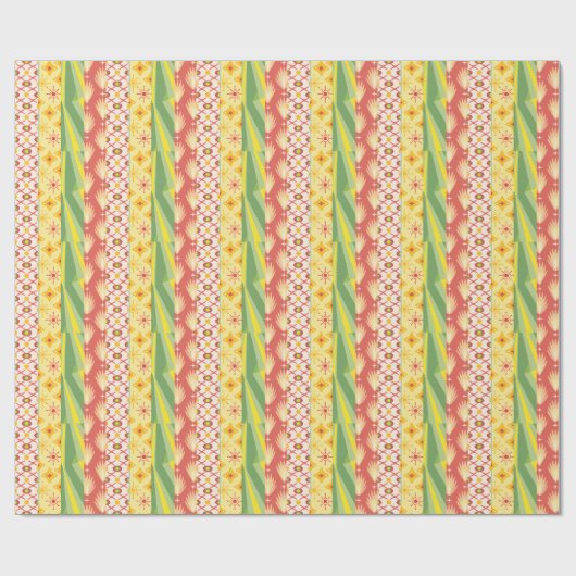 Retro Sunshine Patterns – Bold Colorful Geschenkpapier (Flach)
