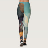 Retro Sunshine Patterns – Bold Colorful  Leggings (Rückseite)