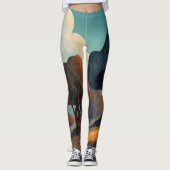 Retro Sunshine Patterns – Bold Colorful Leggings (Vorderseite)