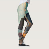 Retro Sunshine Patterns – Bold Colorful  Leggings (Rechts)