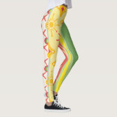 Retro Sunshine Patterns – Bold Colorful  Leggings (Rechts)