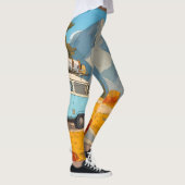 Retro Sunshine Patterns – Bold Colorful  Leggings (Rechts)