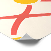 Retro Sunshine Patterns – Bold Colorful  Poster (Ecke)