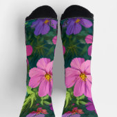 Retro Sunshine Patterns – Bold Colorful Socken (Oben)