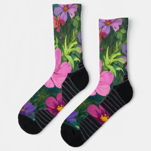 Retro Sunshine Patterns – Bold Colorful Socken (Links)