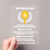 Retro Sunshine Pickleball Brautparty Acryleinladungen (Insitu (Handheld))