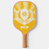 Retro Sunshine Pickleball Brautparty Schläger (Vorderseite)