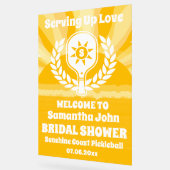 Retro Sunshine Pickleball Brautparty Willkommen Acrylschild (Winkel)