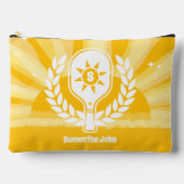 Retro Sunshine Pickleball Brautparty Zubehörtasche (Vorderseite)