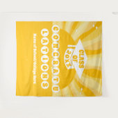 Retro Sunshine School Wiedersehen Abschluss Banner Wandteppich (Vorderseite (Horizontal))