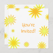 Retro Sunshine - Sie sind eingeladen Einladung (Vorne/Hinten)