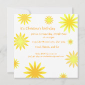 Retro Sunshine - Sie sind eingeladen Einladung (Rückseite)