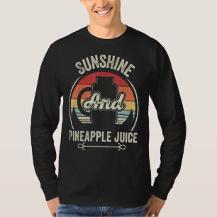 Retro Sunshine und Ananas Sommer Männer Juic T-Shirt