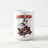 Retro Super Mom Queen of Everything Art Tee Kaffeetasse (Mittel)