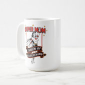 Retro Super Mom Queen of Everything Art Tee Kaffeetasse (Vorderseite Links)