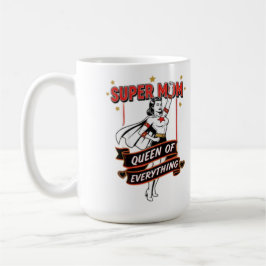 Retro Super Mom Queen of Everything Art Tee Kaffeetasse
