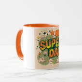 Retro Super Vater Starry Cloud Tasse (Vorderseite Links)