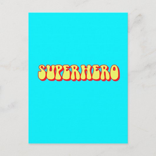 Retro-Superheld Postkarte (Vorderseite)