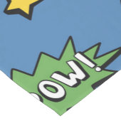 Retro Superheld scherzt Muster Mittelgroßer Tischläufer (Ecke)