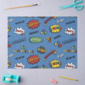 Retro Superheld scherzt Muster Seidenpapier (Basteln)