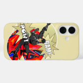 Retro-Superheld-Zeichen Case-Mate iPhone Hülle (Rückseite (Horizontal))