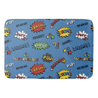 Retro-Superhelden-Kinder-Muster Badematte