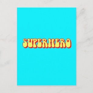 Retro Superhero Postkarte