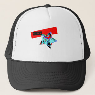 Retro Superstar am Tag-Glo Truckerkappe