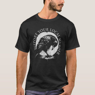 Retro Support für Ihren lokalen Murder Funny Crow T-Shirt
