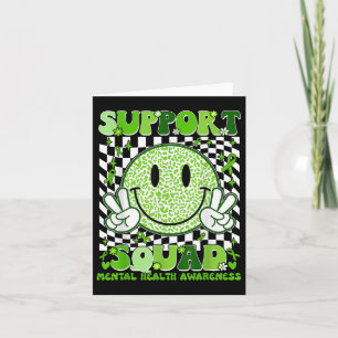 Retro Support Squad Health S Awareness Green Ribbo Karte
