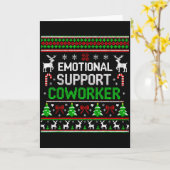 Retro Suprt Coworker Ugly Christmas Saying Quote  Karte (Gelbe Blume)