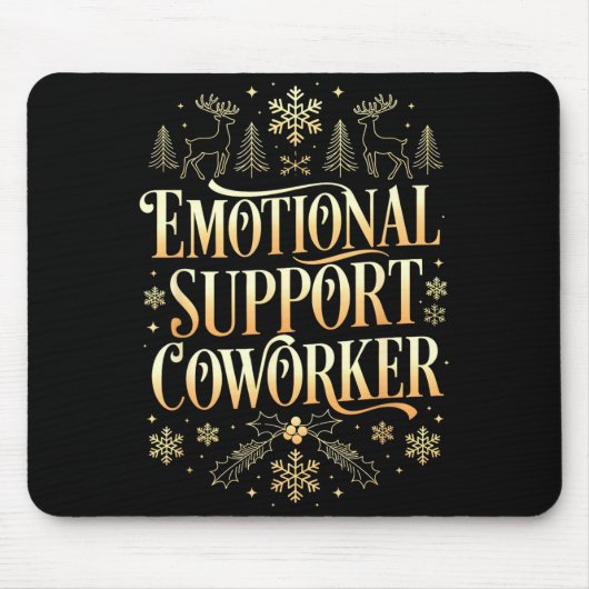 Retro Suprt Coworker Ugly Christmas Saying Quote Mousepad (Vorne)