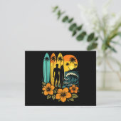 Retro Surf Beach Sunset Tropical (Stehend Vorderseite)