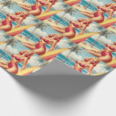 Retro Surf Button nach oben Geschenkpapier (Ecke)