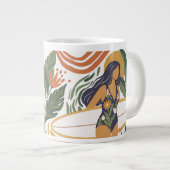 Retro Surf Club Jumbo-Tasse (Vorderseite Rechts)