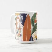Retro Surf Club Kaffeetasse (Vorderseite Links)