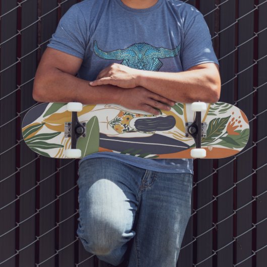Retro Surf Club Skateboard (Außenbereich 3)