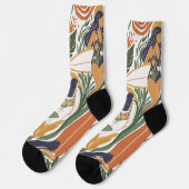 Retro Surf Club Socken (Linkes Detail)