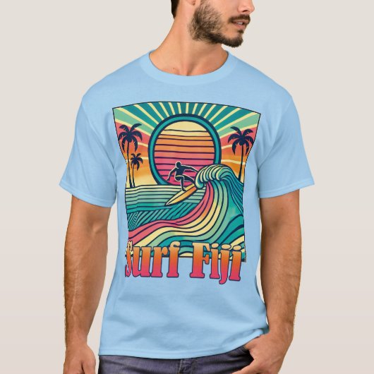Retro Surf Fiji T - Shirt (Vorderseite)