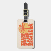 Retro Surf Sand Sunsets Palm Tree Beach Vibes Gepäckanhänger (Vorderseite vertikal)