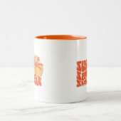 Retro Surf Sand Sunsets Palm Tree Beach Vibes Zweifarbige Tasse (Mittel)