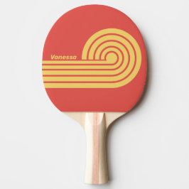 Retro-Surf-Sonnenuntergang-Doppel-Curl-Streifen mi Tischtennis Schläger